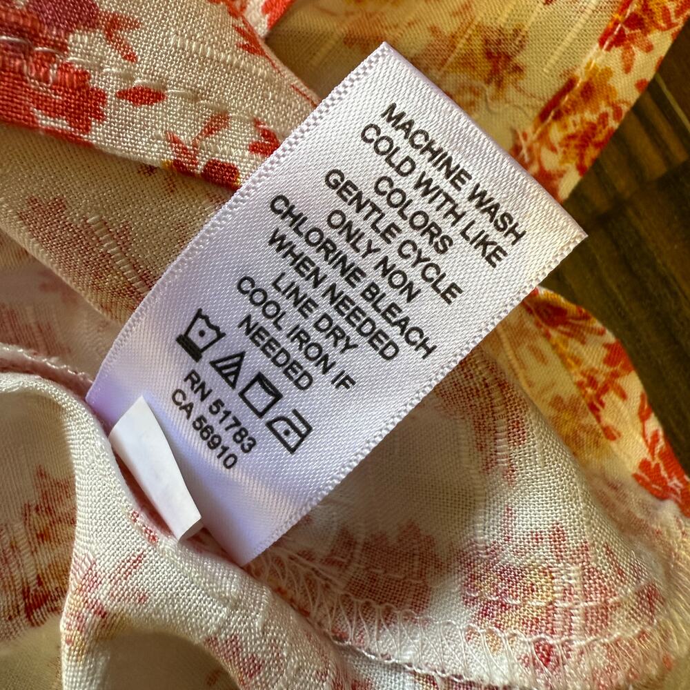 Maurice’s Floral Boho Deep V-neck Faux Tie Front Blouse/Top Size XXL - Picture 9 of 11